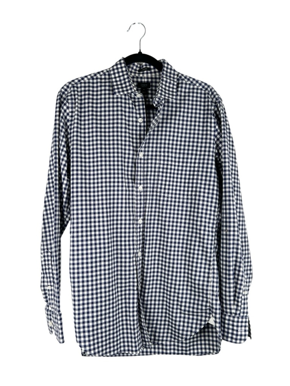 J. Crew Men's Ludlow‎ Blue & White Check Long Sleeve Classic Button Down Shirt